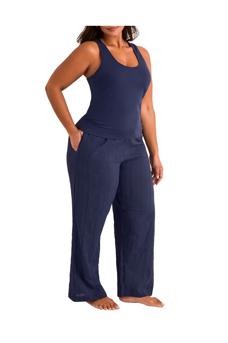 Kirsten Pajama Set, Alternate, color, Dark blue