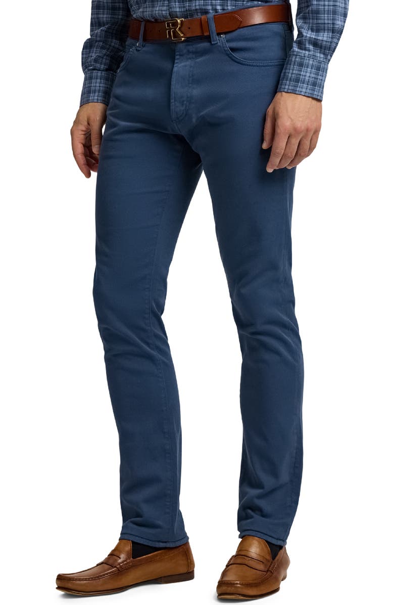 Ralph Lauren Purple Label Sherrington Slim Fit Five-Pocket Stretch Twill Pants, Alternate, color, Soft Blue