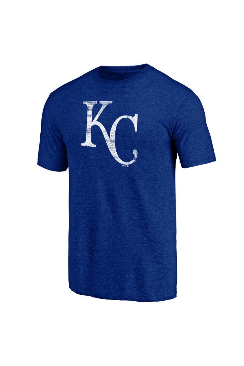 Men's Profile  Royal Kansas City Royals Big & Tall Distressed Logo T-Shirt, Alternate, color, Royal