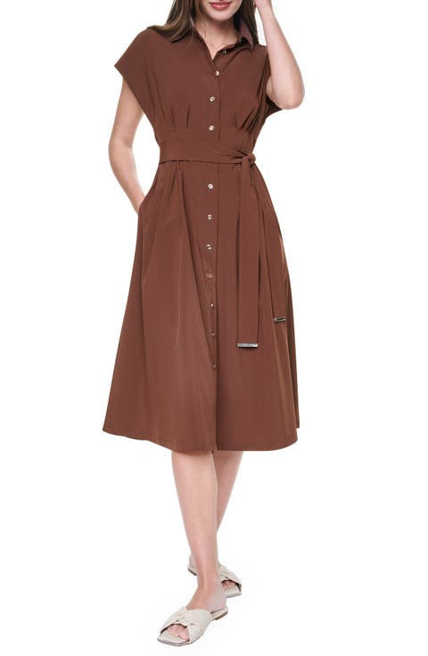 Belted Midi Shirtdress
