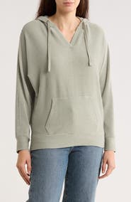 Bobeau Soft Rib Knit Hoodie