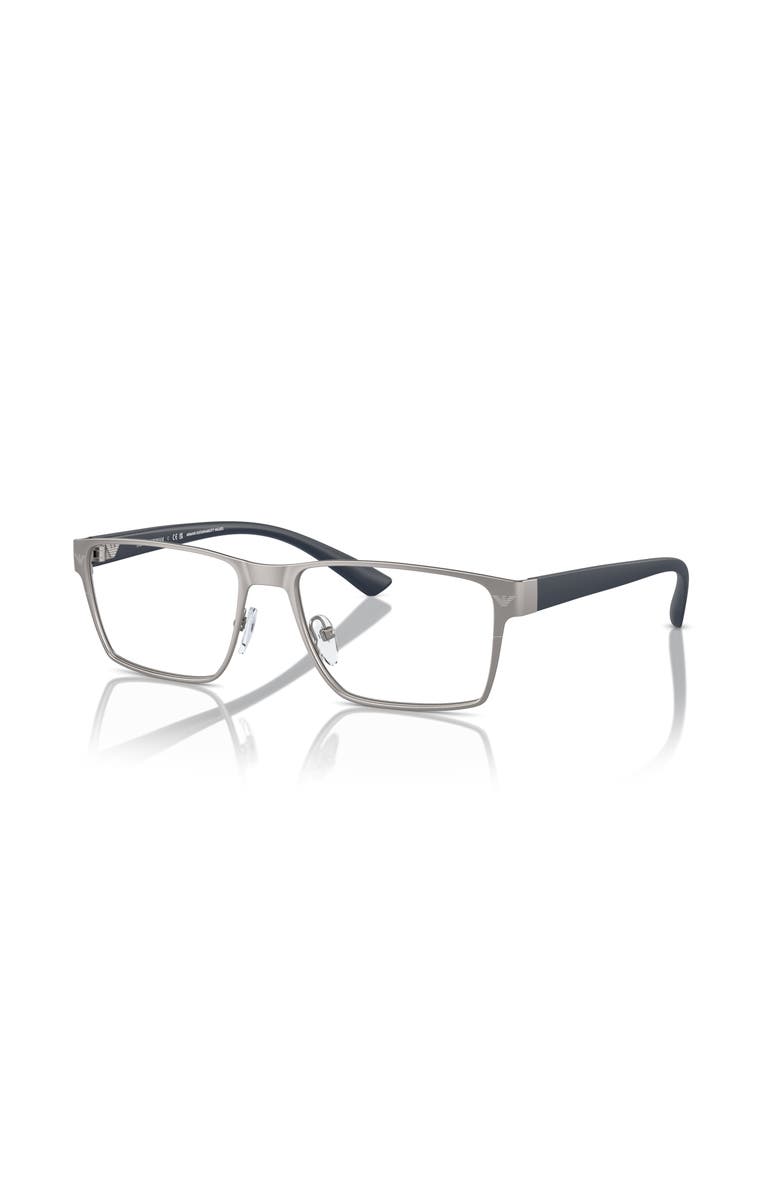 Emporio Armani 55mm Rectangle optical glasses, Main, color, Grey