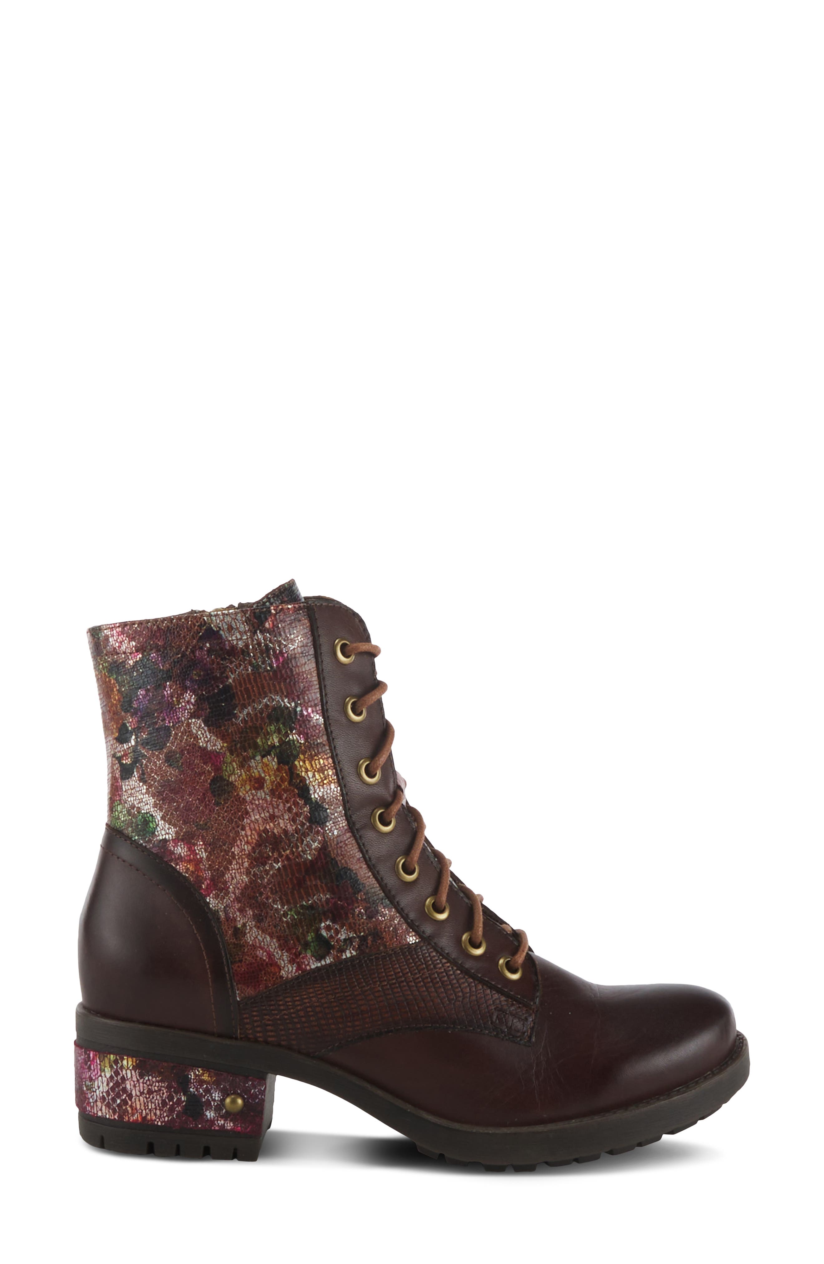 L'Artiste by Spring Step Marty-Met Bootie, Alternate, color, Brown Multi