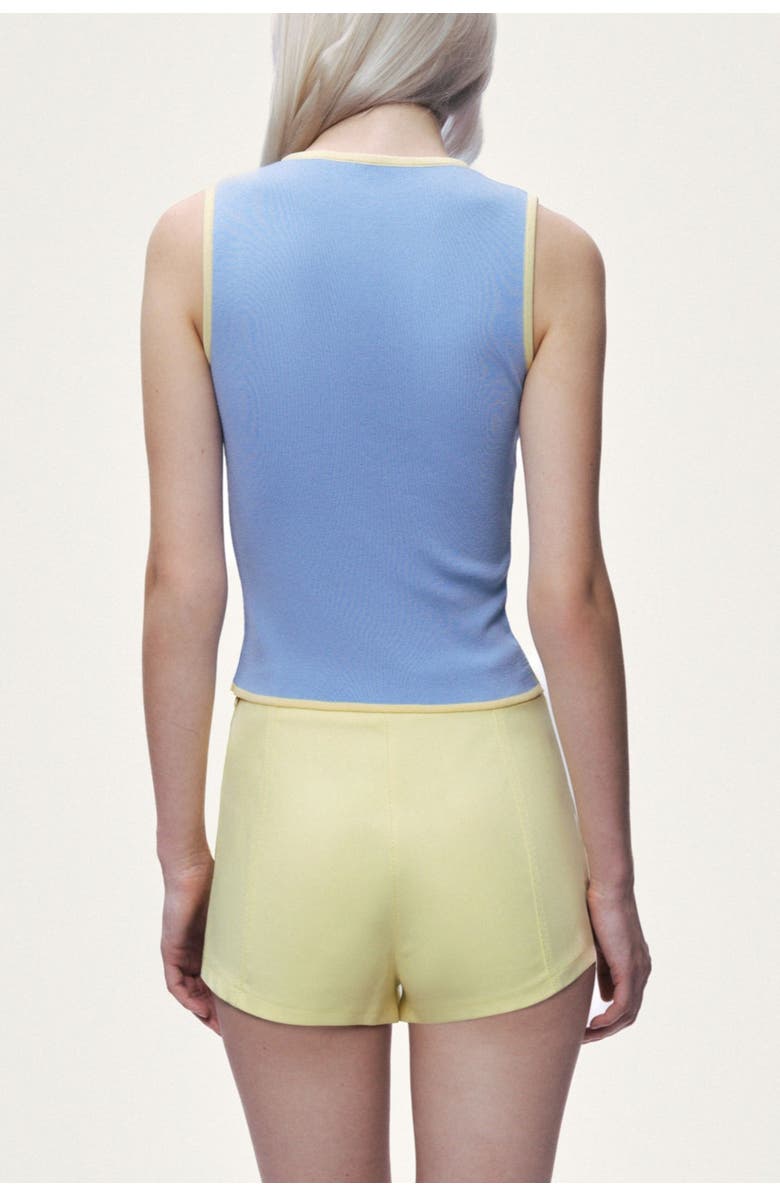 Nocturne Button-Embellished Knit Top, Alternate, color, Blue