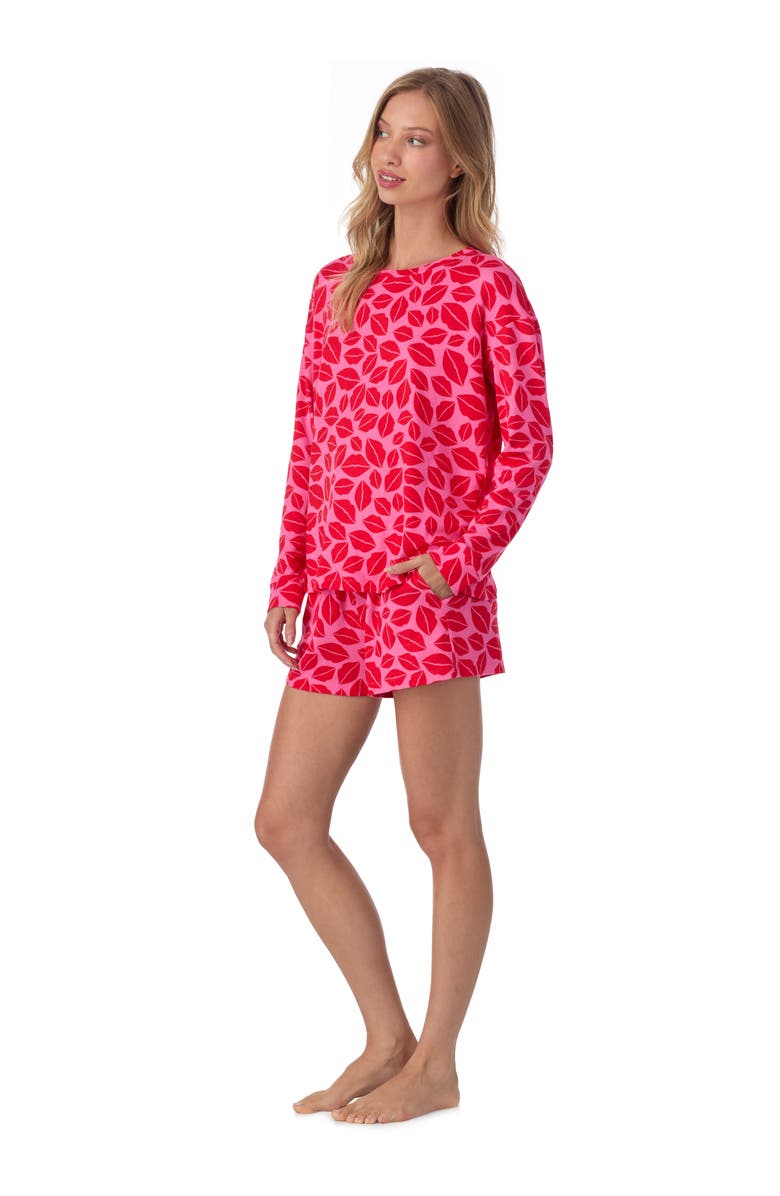 Room Service Pjs Print Short Pajamas, Alternate, color, Pink/ Print
