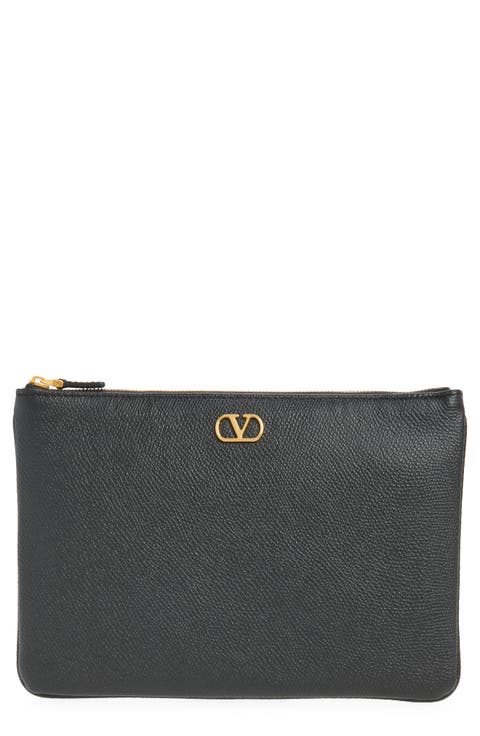 Medium VLOGO Leather Pouch