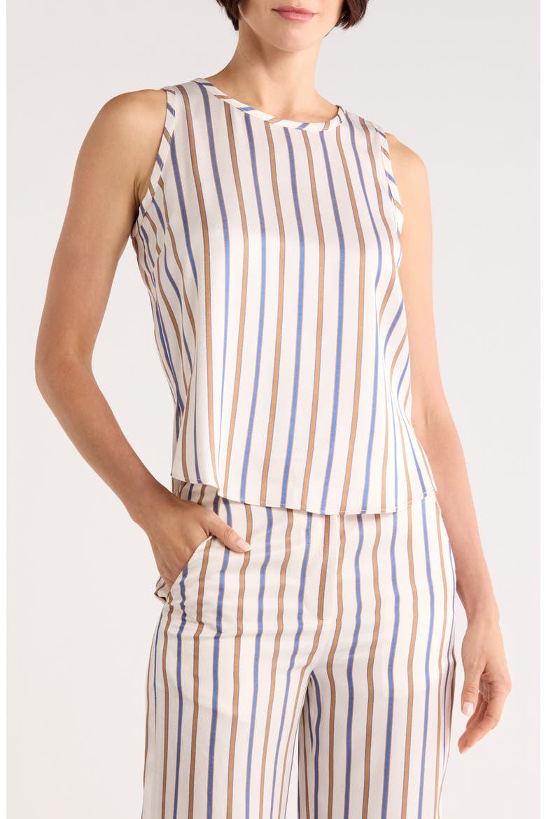 Sabrina Sleeveless Top, Main, color, SAND/SLATE BLUE