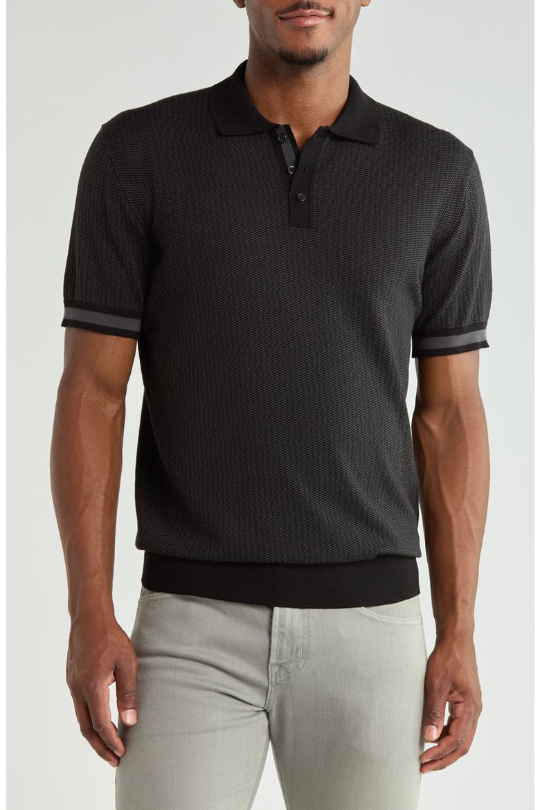 Rockland Sweater Polo, Main, color, BLACK