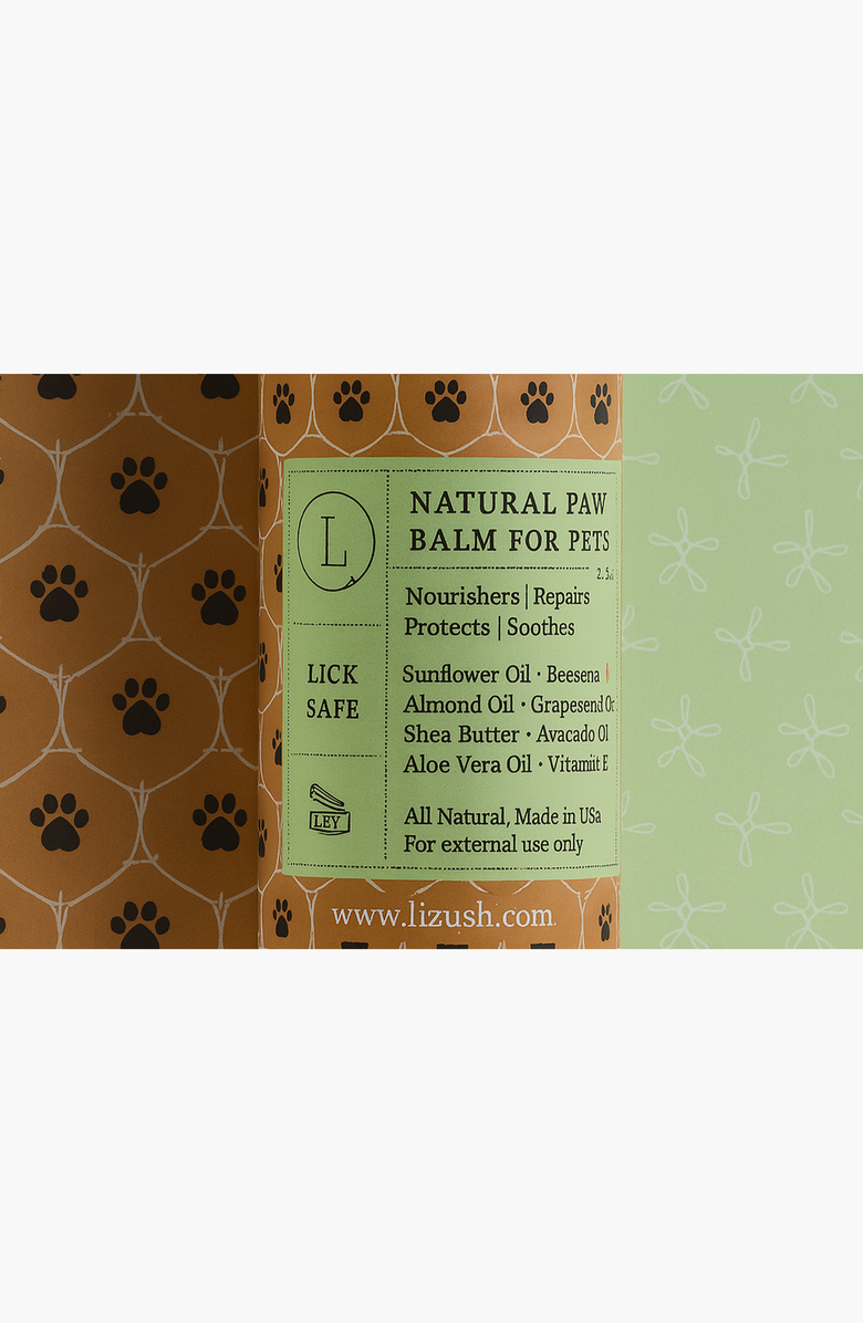 Lizush Natural Pet Paw Balm, Alternate, color, NO COLOR