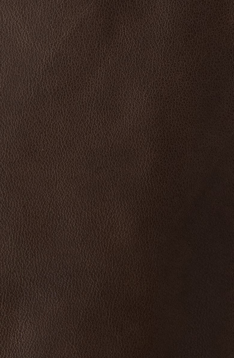 Acne Studios Lambskin Leather Blouson Jacket, Alternate, color, Dark Brown