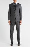 No Ordinary Joe by Ted Baker Jake Solid Grey Notch Lapel Wool Suit