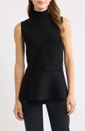 Anne Klein Sleeveless Belted Peplum Sweater
