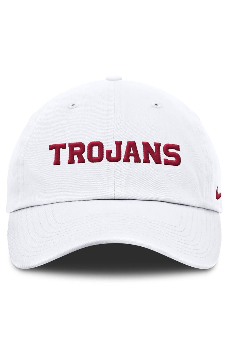 Men's Nike White USC Trojans Core Club Mascot Wordmark Adjustable Hat, Alternate, color, White