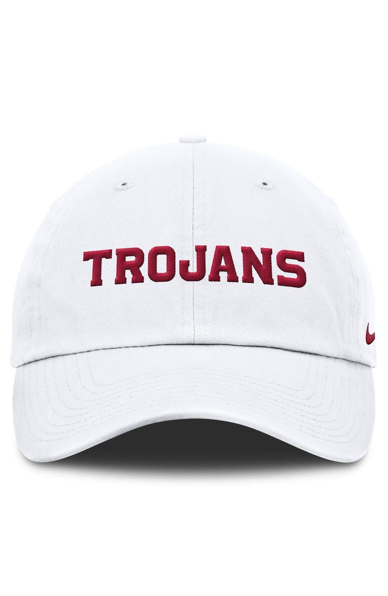 Nike Men's Nike White USC Trojans Core Club Mascot Wordmark Adjustable Hat, Alternate, color, White
