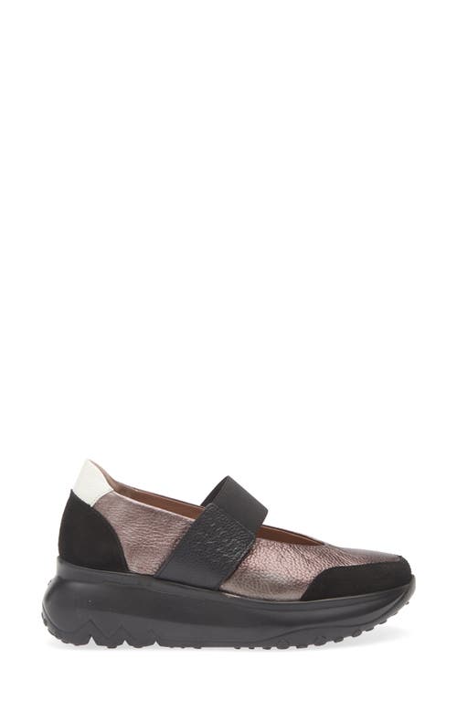 Wonders A-4011 Platform Slip-on Sneaker In Black