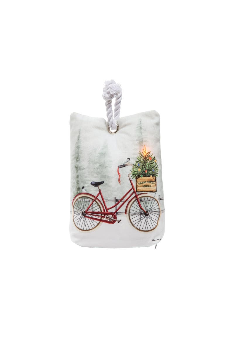 Holiday Bike Cruiser Light-Up LED Door Stop, Main, color, White
