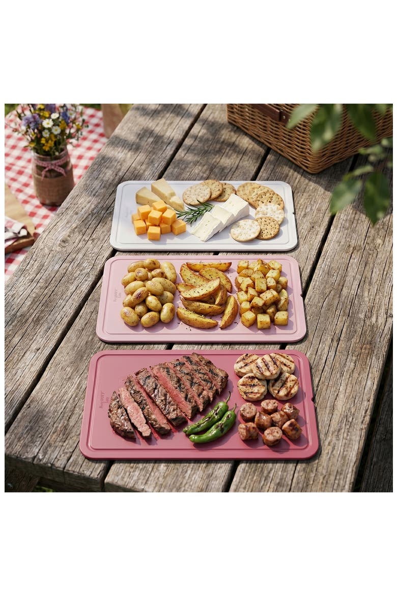 Leo Legacy 3-Piece Cutting Board Set, Alternate, color, PINK