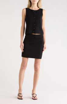 EDIT by JASON WU Buttoned Tank & Miniskirt Set