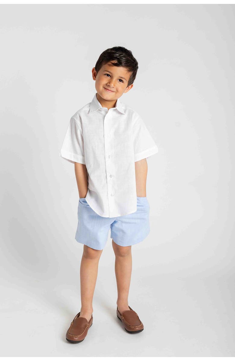 Florence Eiseman Linen-Look Short, Alternate, color, Lt Blue