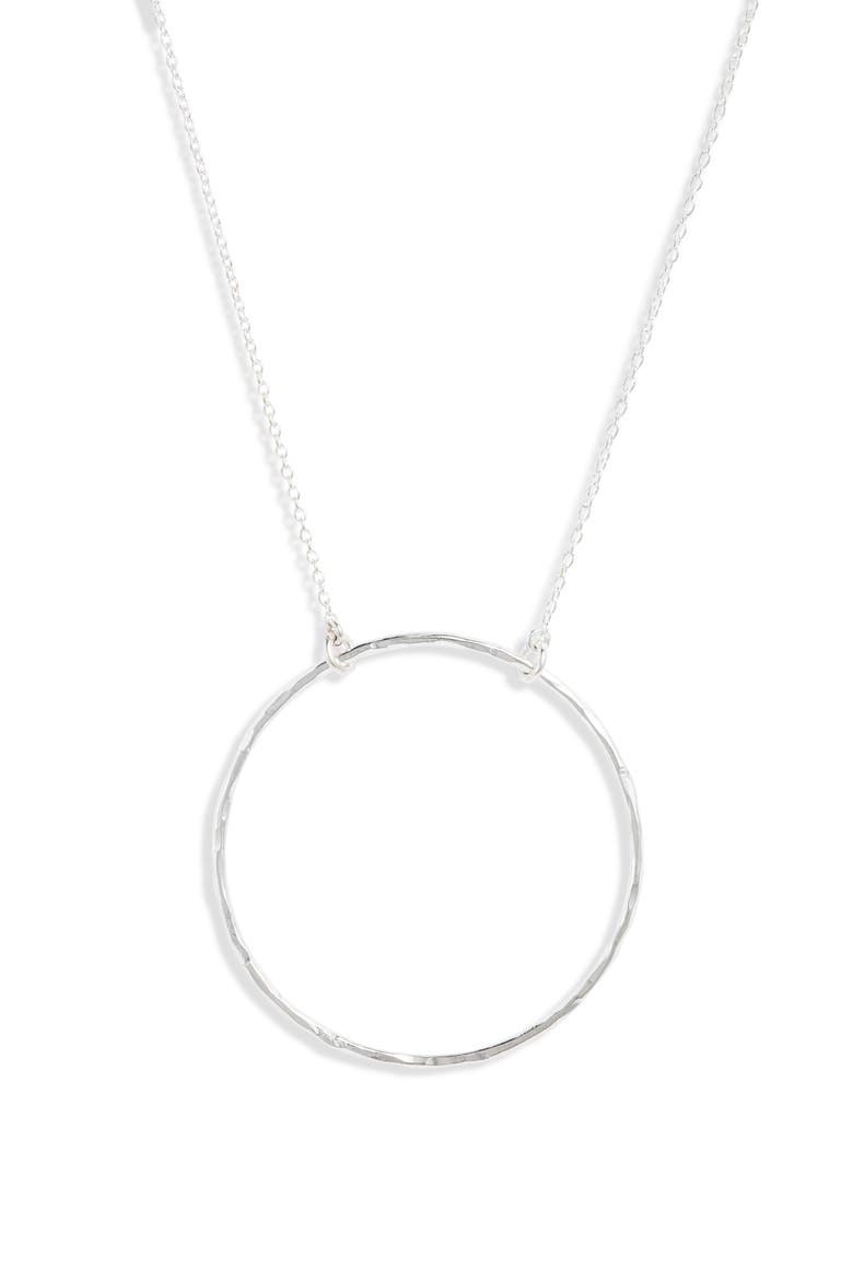 Argento Vivo St. Barth's Circle Pendant Necklace, Alternate, color, SILVER