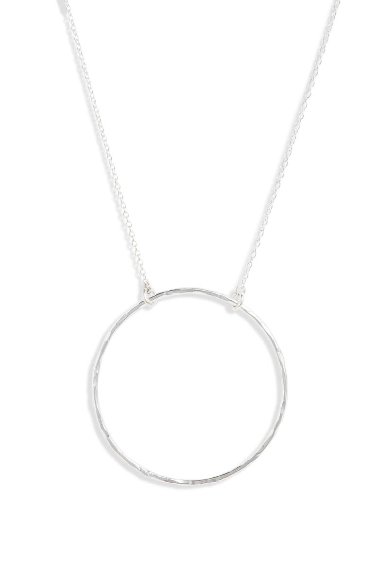 Argento Vivo Sterling Silver Argento Vivo St. Barth's Circle Pendant Necklace, Alternate, color, 
