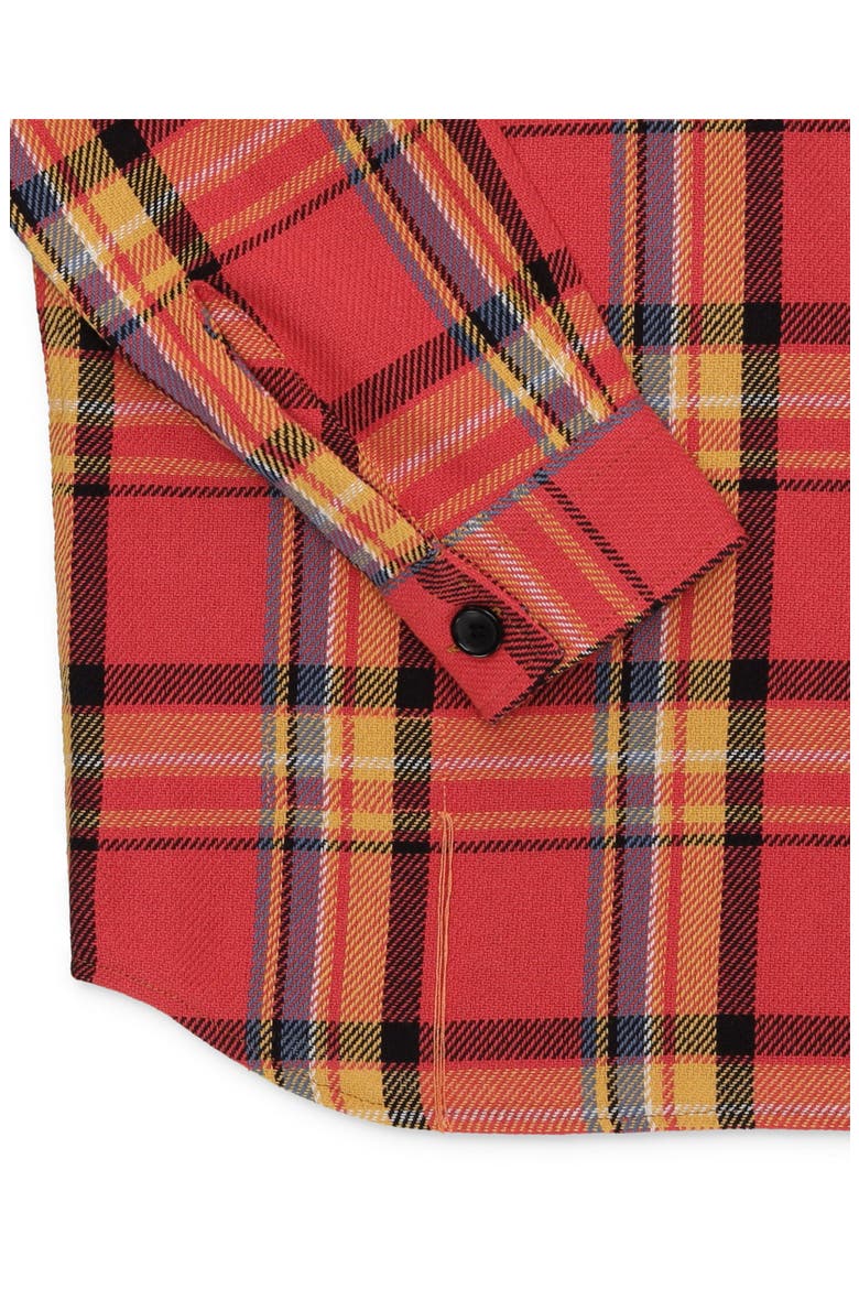 Kenny Cotton Check Overshirt, Alternate, color, RED