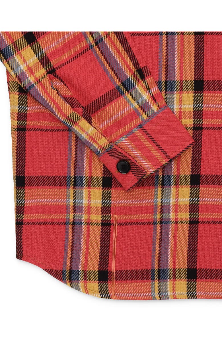 Fortela Kenny Cotton Check Overshirt, Alternate, color, Red