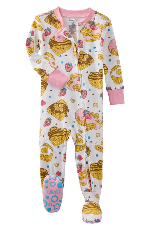 Butterblu Cruz One-piece Organic Cotton Footie Pajamas In Multi