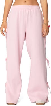 EDIKTED Claudette Bow Wide Leg Sweatpants
