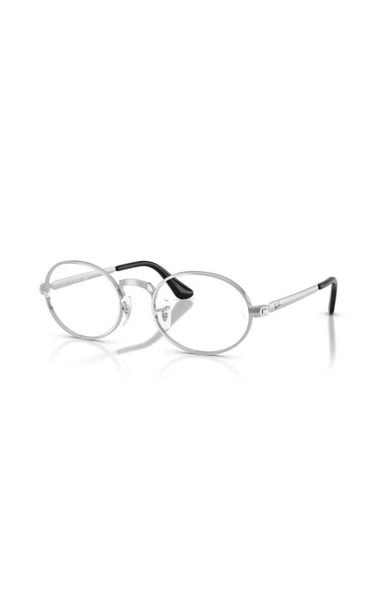 Ray-Ban 52mm Oval optical glasses, Main, color, Silver