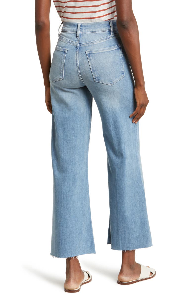 FRAME Le Palazzo Raw Hem Ankle Wide Leg Jeans, Alternate, color, 