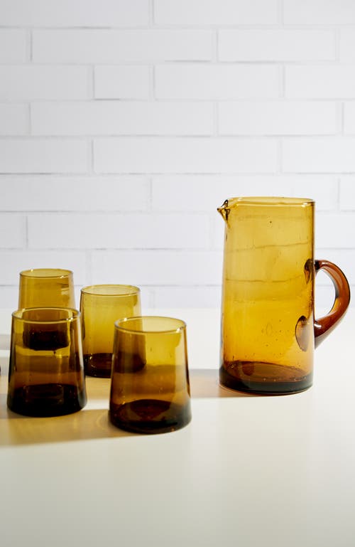 Verve Culture Moroccan Cone Jug In Amber