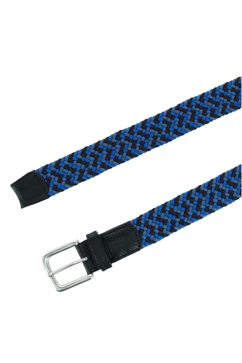 Chandler Mixed Weave Stretch Belt, Alternate, color, Blue Mix