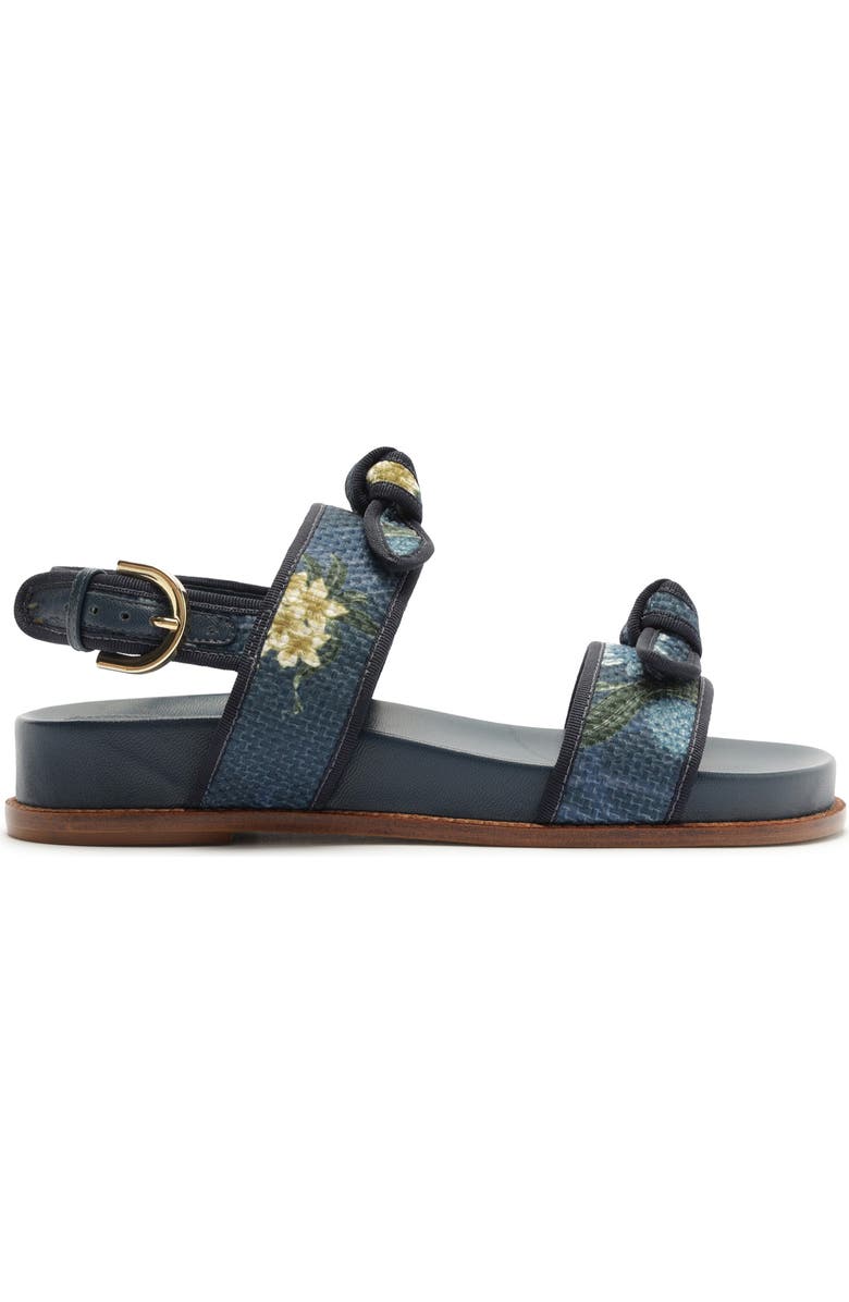 Alexandre Birman x Agua by Agua Bendita Grosgrain Raffia Sport Sandal, Alternate, color, Laguna Blue/ Blue