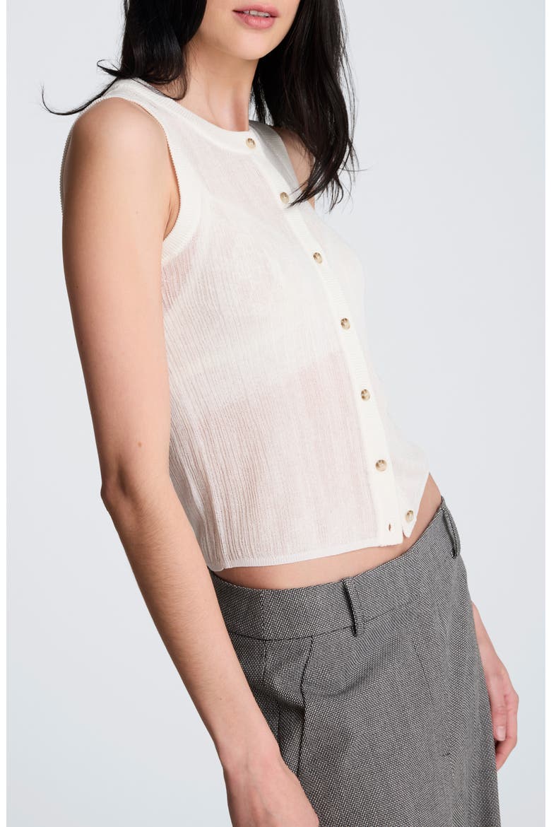 Rib Knit Vest, Alternate, color, PURE WHITE