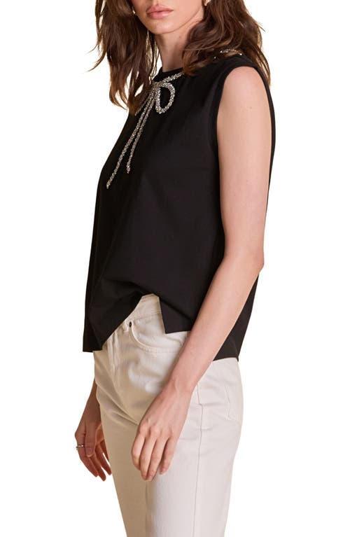English Factory Rhinestone Bow Sleeveless Top