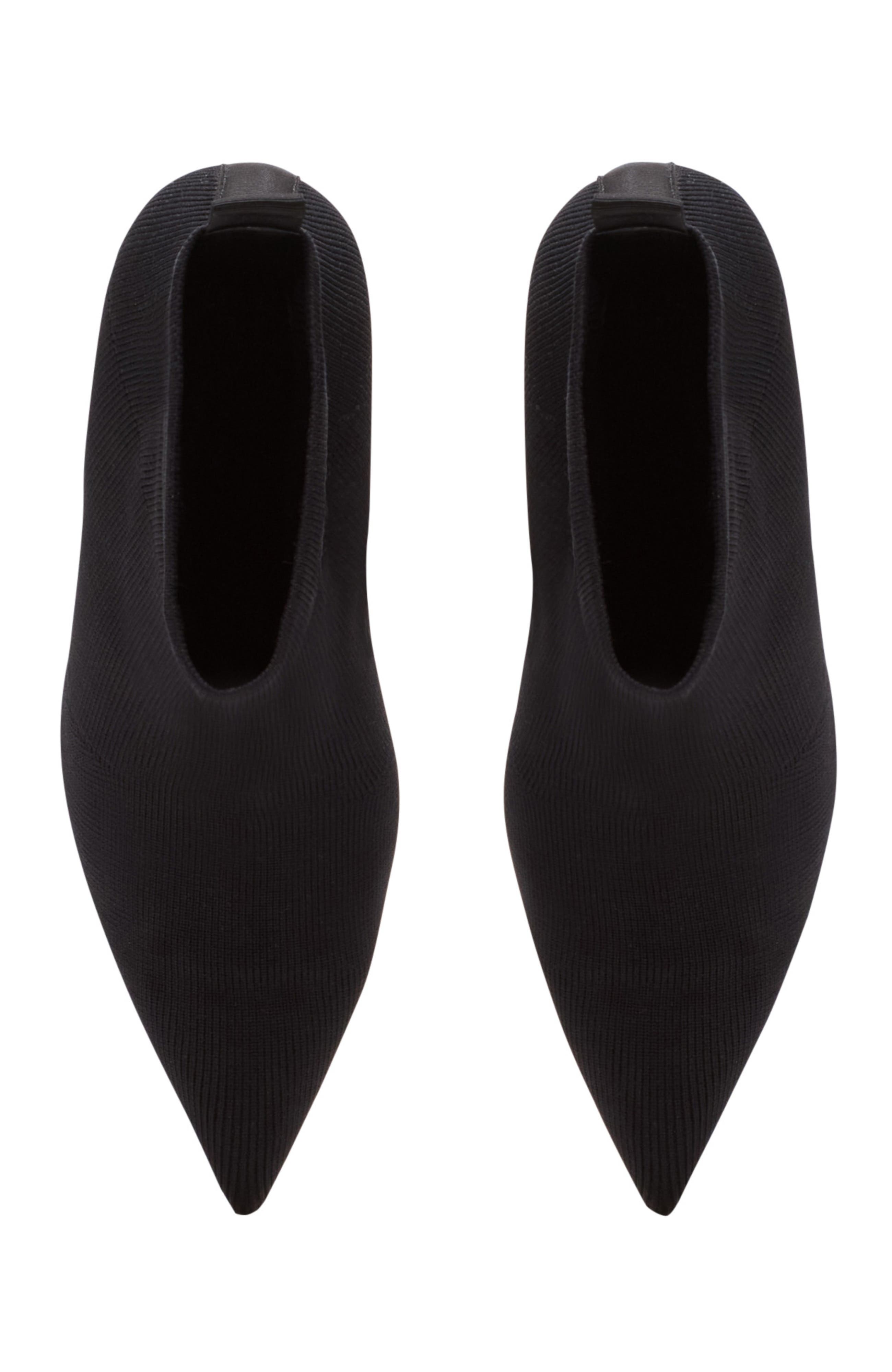 Balmain Wedge knit ankle boots, Alternate, color, Black