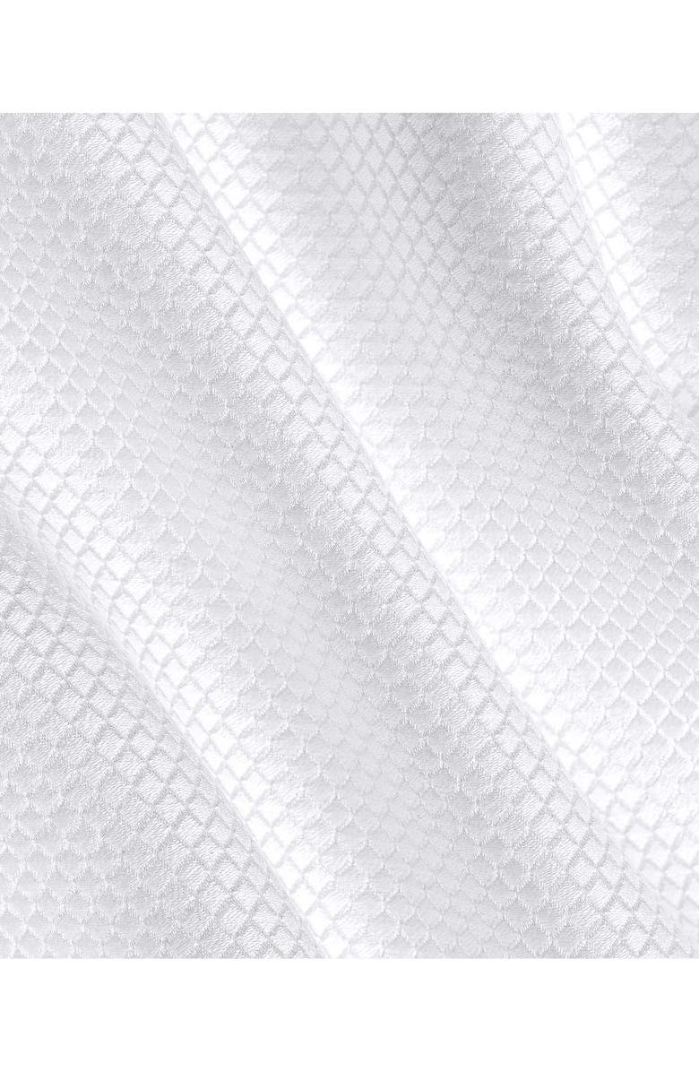 David Donahue Regular Fit White Micro Diamond Cotton Dobby Dress Shirt, Alternate, color, White