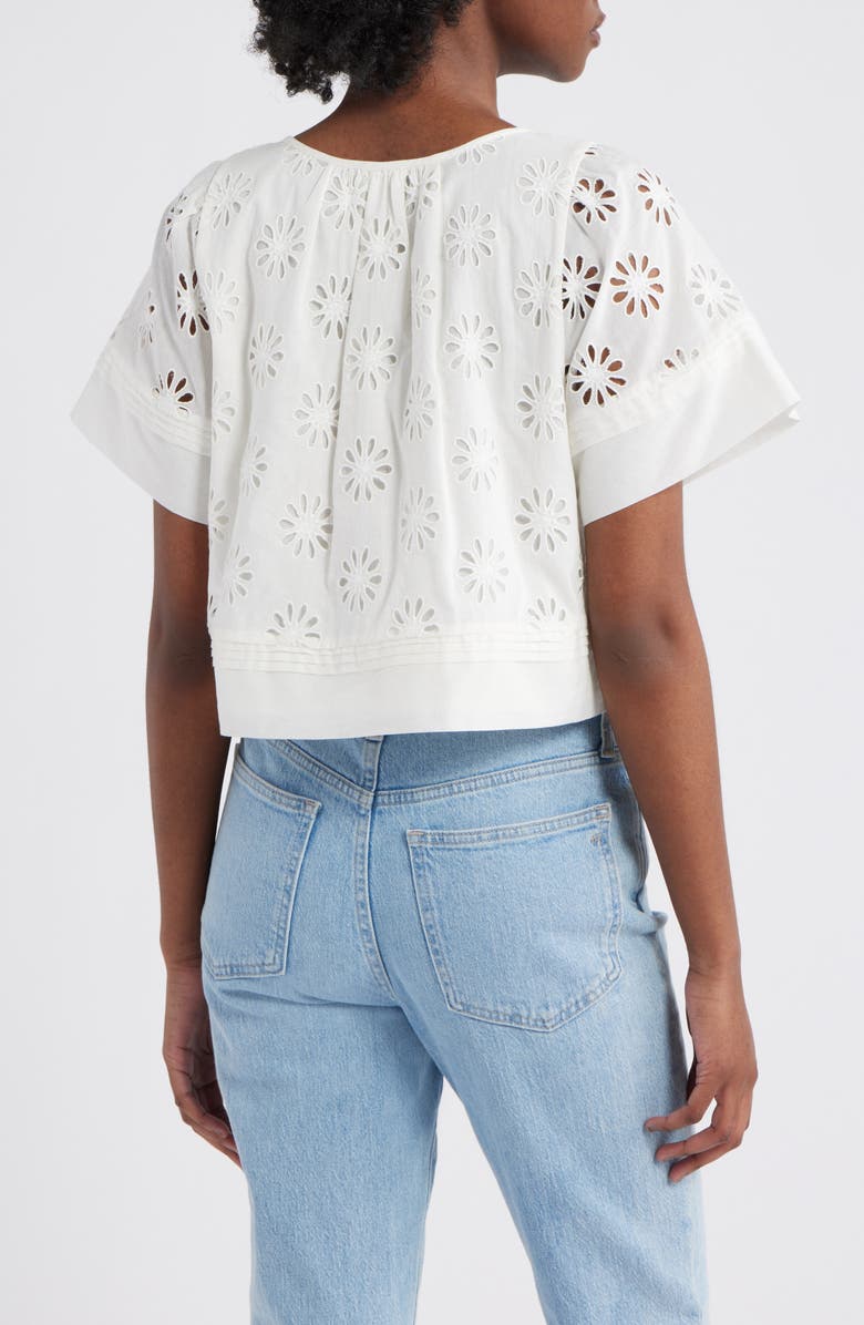 Rails Bambina Cotton Eyelet Trapeze Top, Alternate, color, White