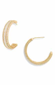 Amalia Cubic Zirconia Hoop Earrings