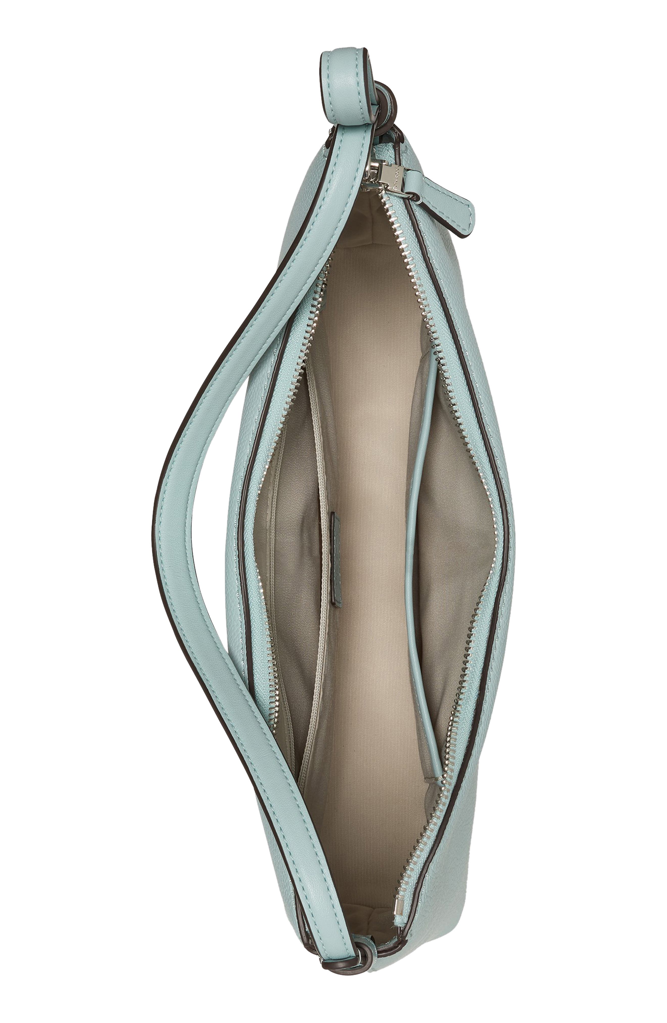 loop pebble leather shoulder bag, Alternate, color, ENGLISH SEA