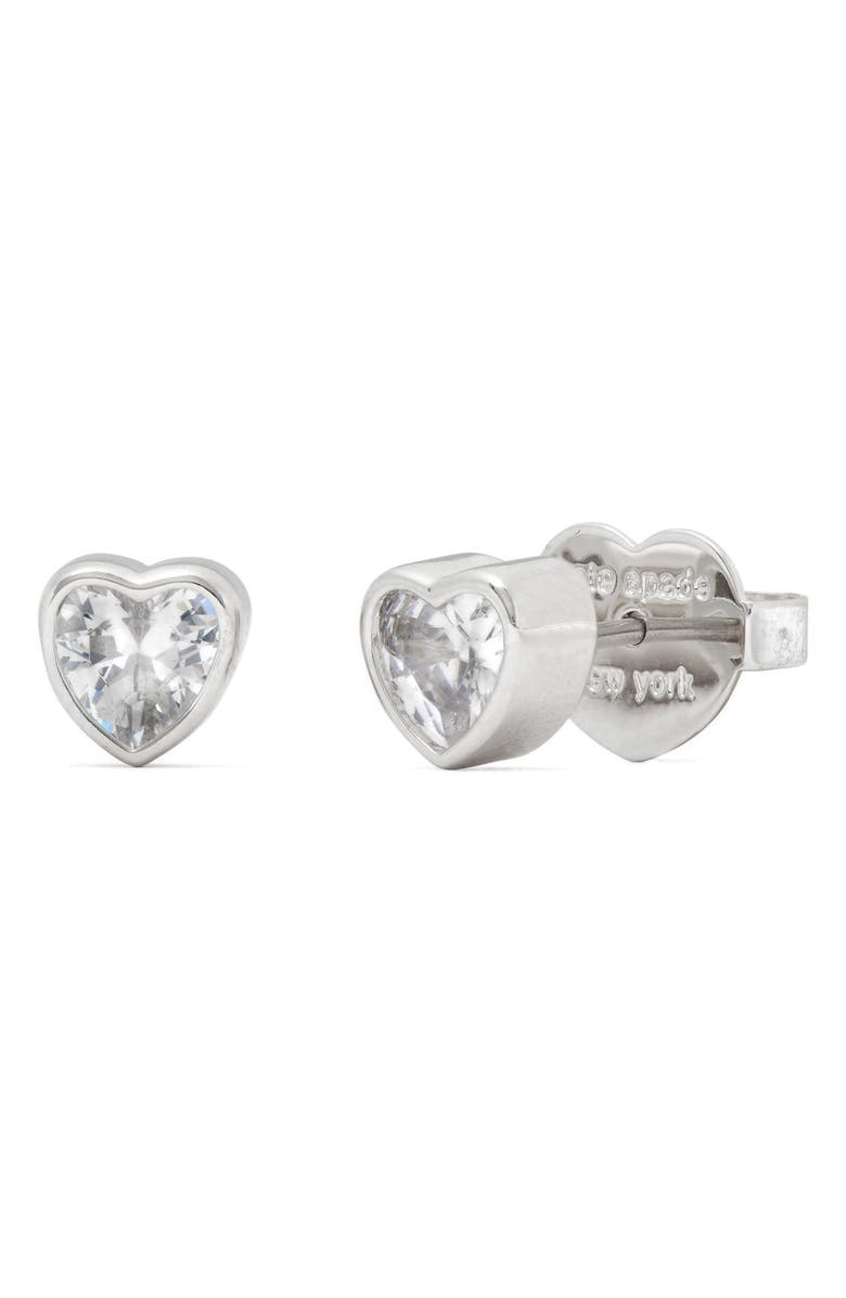 Kate Spade New York sweetheart mini cubic zirconia stud earrings, Main, color,