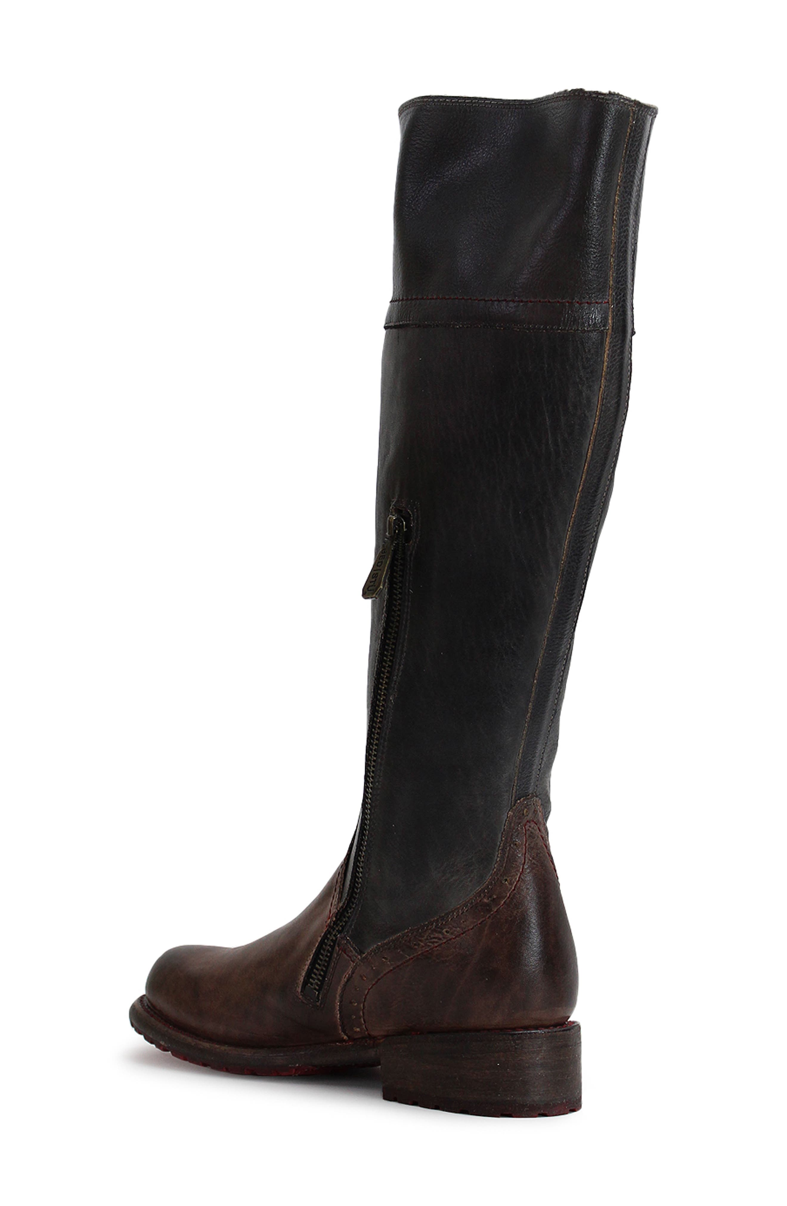 Jacqueline Knee High Boot, Alternate, color, TEAK RST BLACK RST