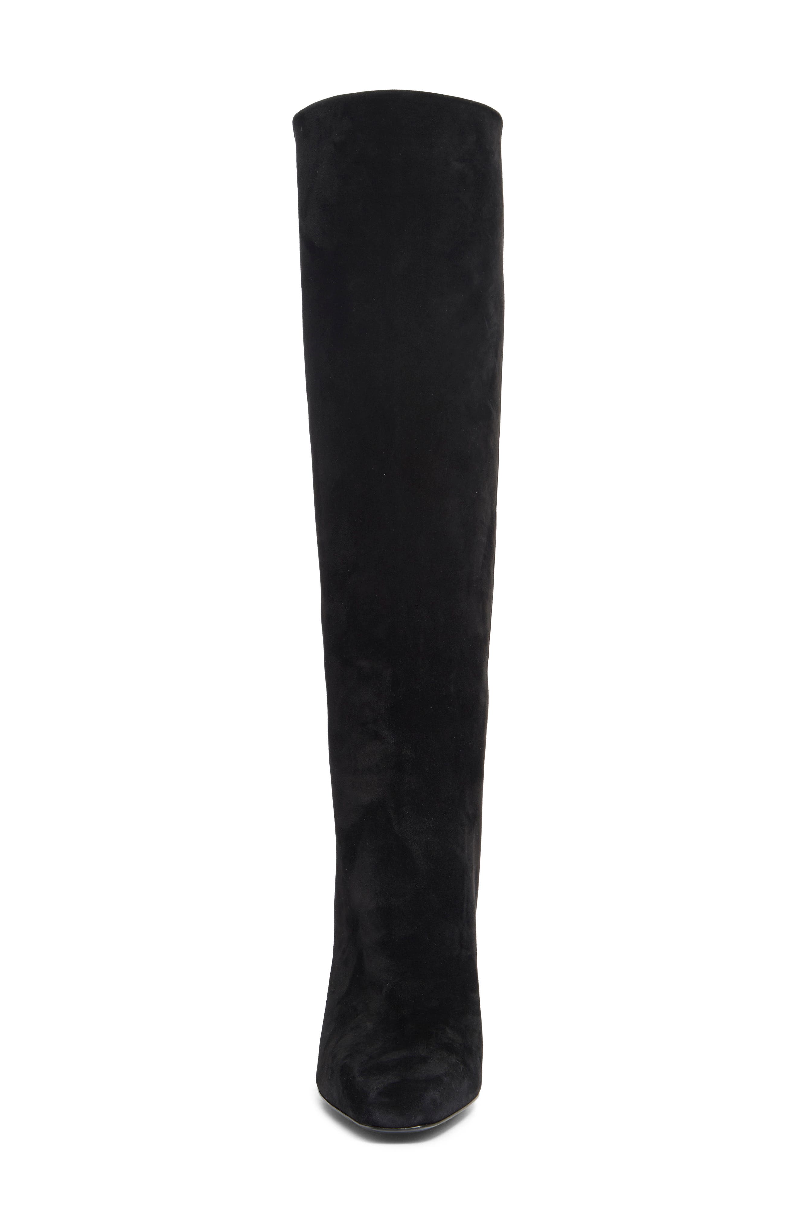 FERRAGAMO Pampero Suede Tall Boot, Alternate, color, Black
