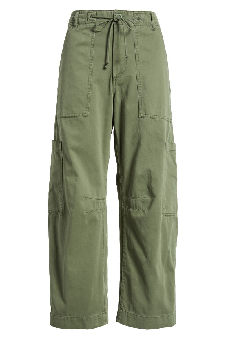 Sabrina High Waist Barrel Twill Utility Pants, Alternate, color, MEADOW