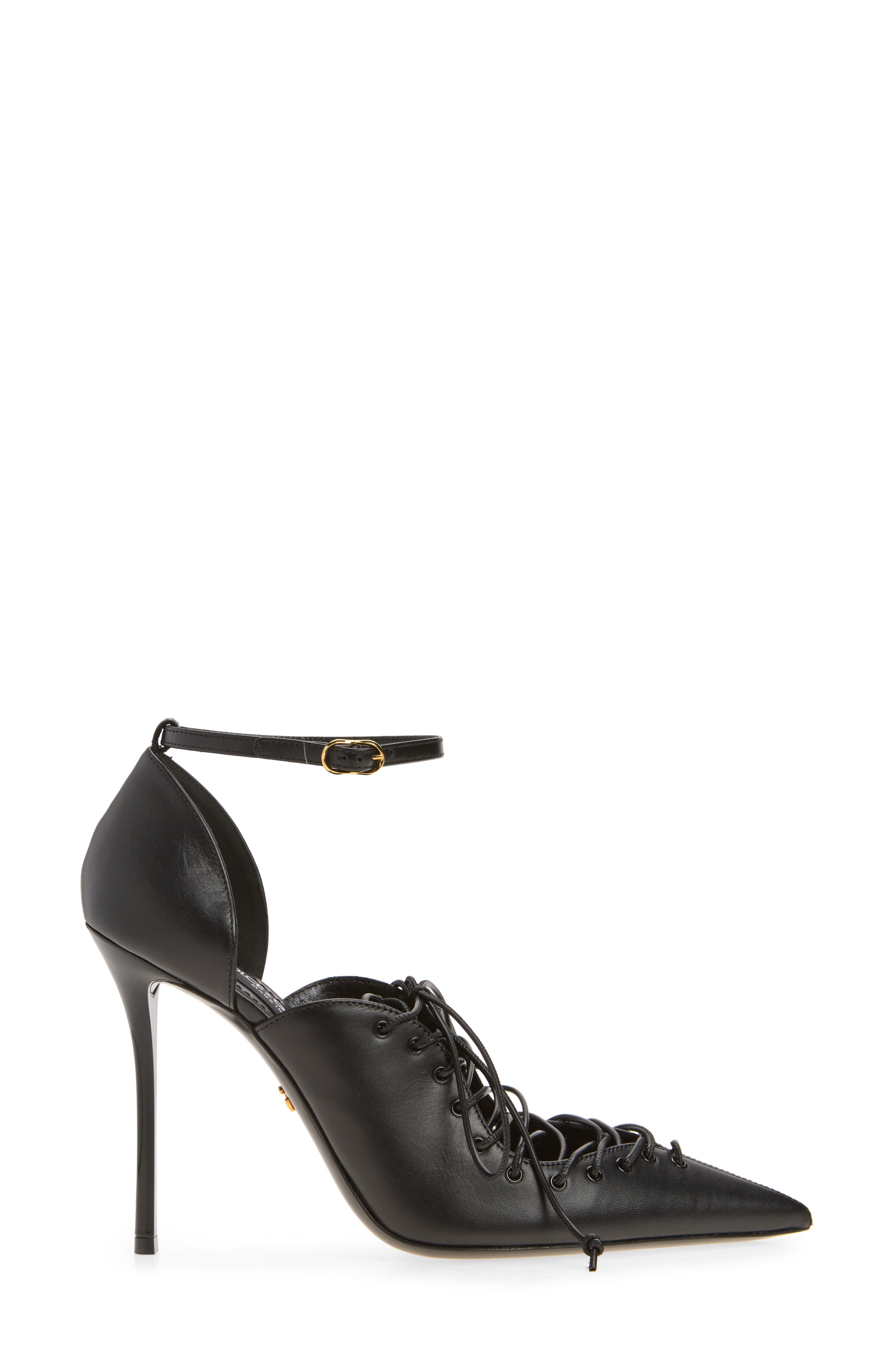 Cardinale Lace-Up Ankle Strap Pump, Alternate, color, NERO