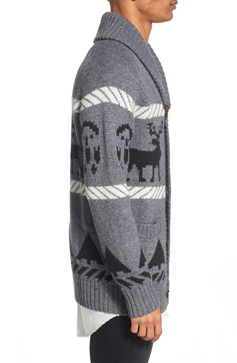 WeSC 'Froy' Jacquard Shawl Collar Cardigan, Alternate, color, 