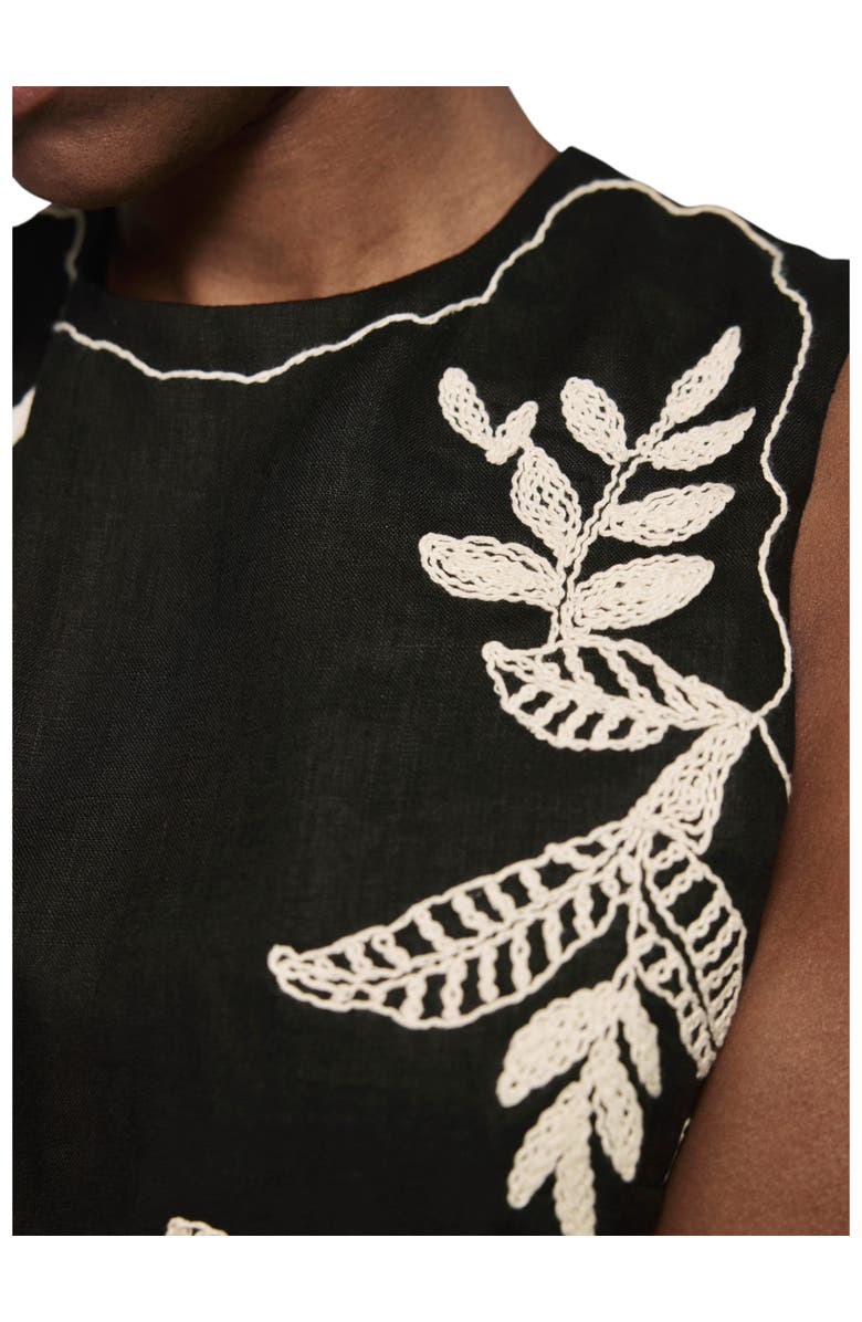 MINT VELVET Embroidered Midi Dress, Alternate, color, Black