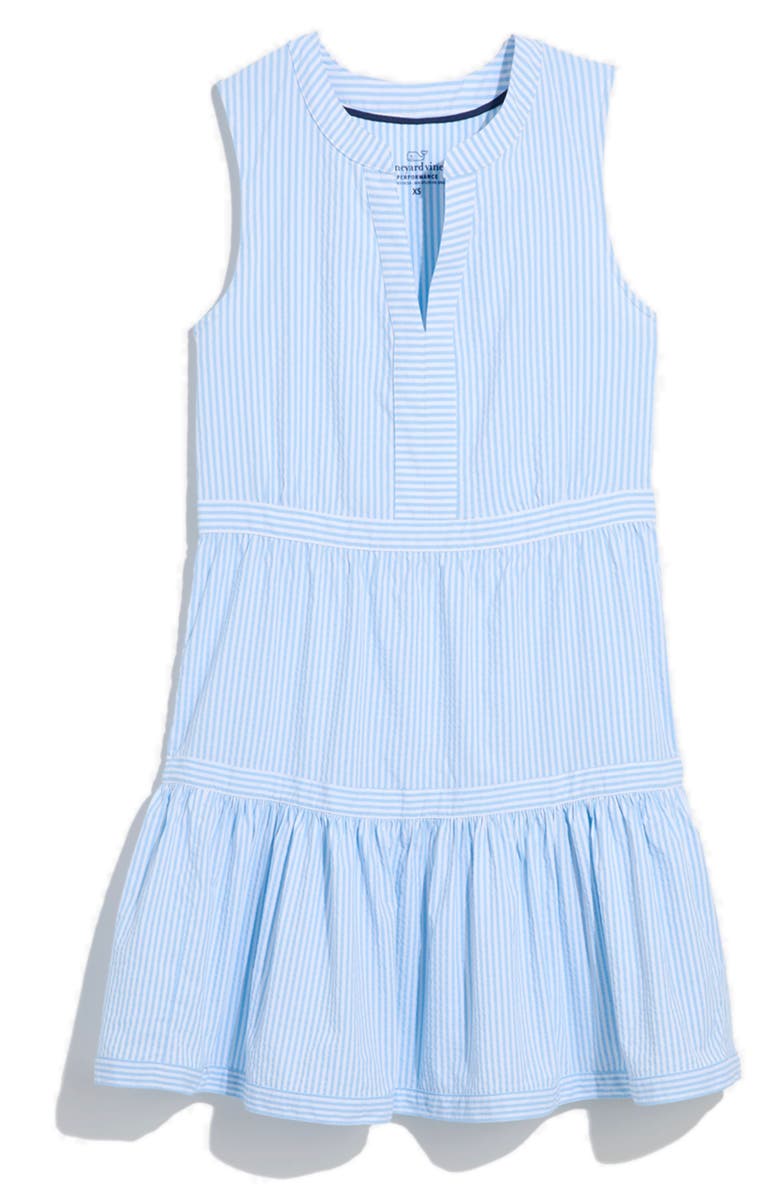 vineyard vines Harbor Seersucker Sundress, Alternate, color, Seersucker-Jake Blue