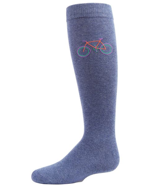 Embroidered Bicycle Knee-High Socks (Toddler, Little Kid & Big Kid)